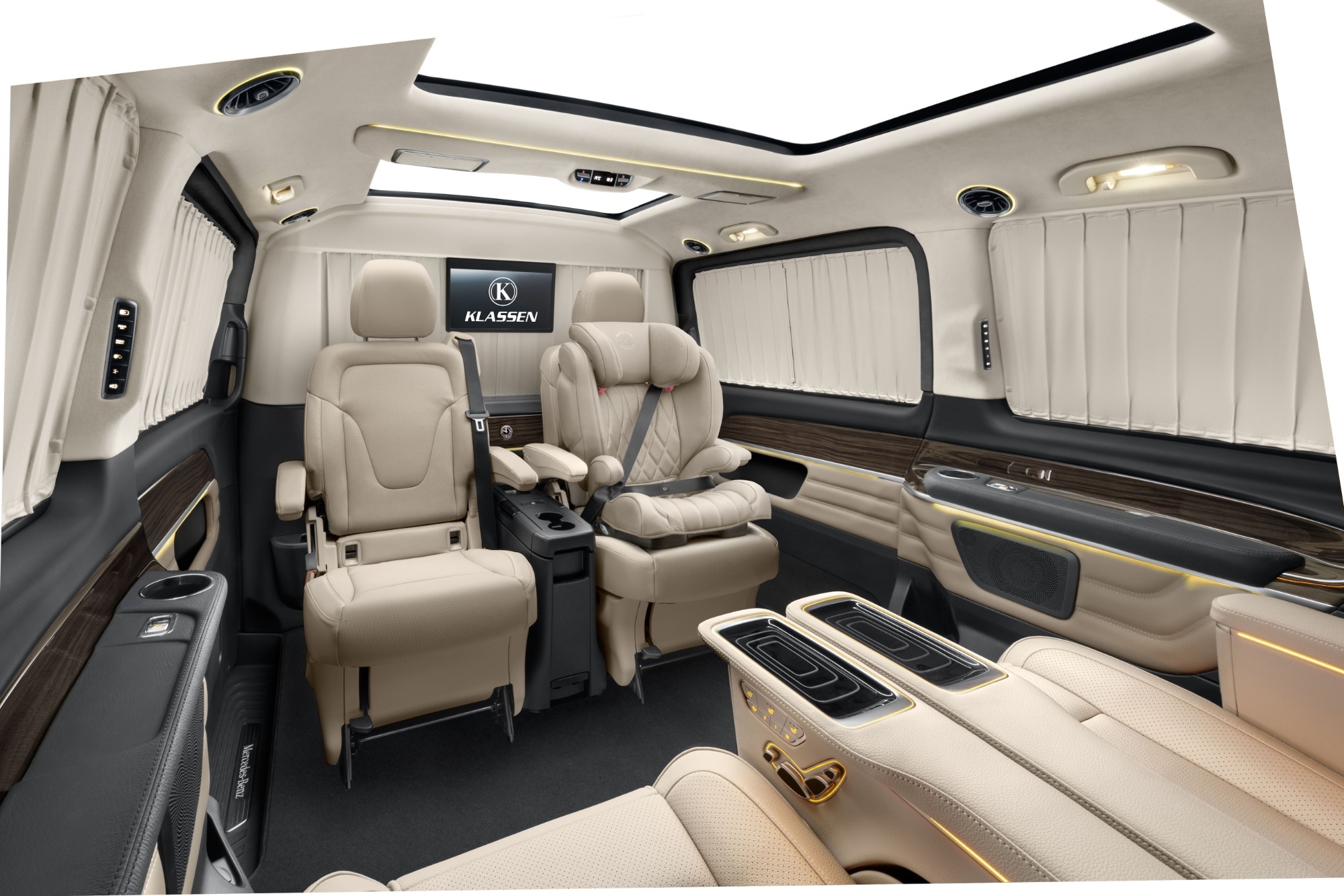 The MercedesBenz VClass combines comfort and luxury on a large scale
