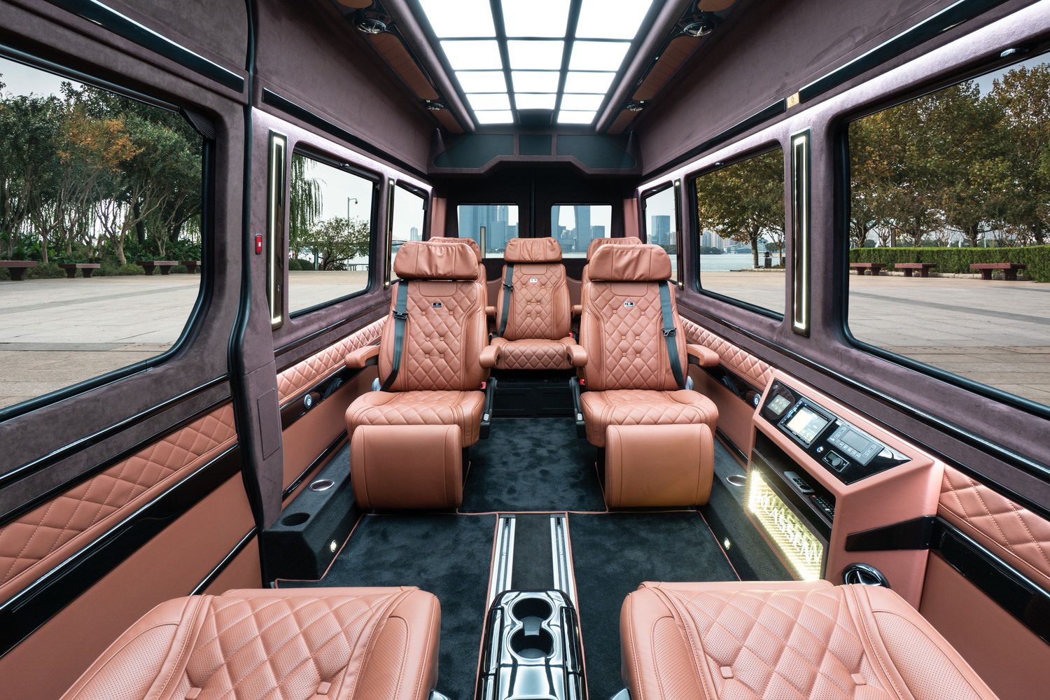 Luxurious Mercedes Sprinter Has Big Screen And PlayStation 5