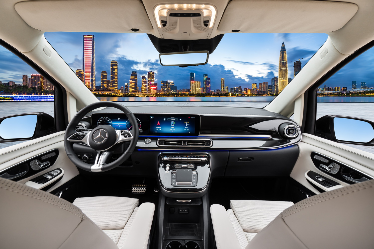 Neuer Mercedes-Benz VLE KLASSEN: elektrische Grand Limousine mit Interieur MVE_1_1721